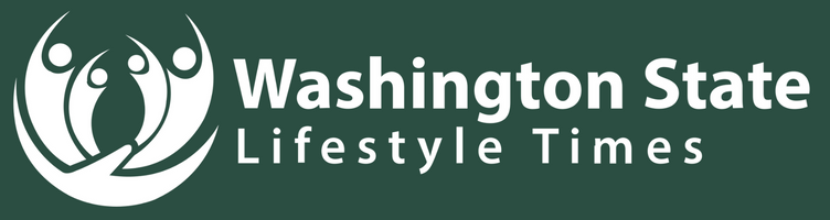 Logo of Washington State Lifestyle Times with a green background